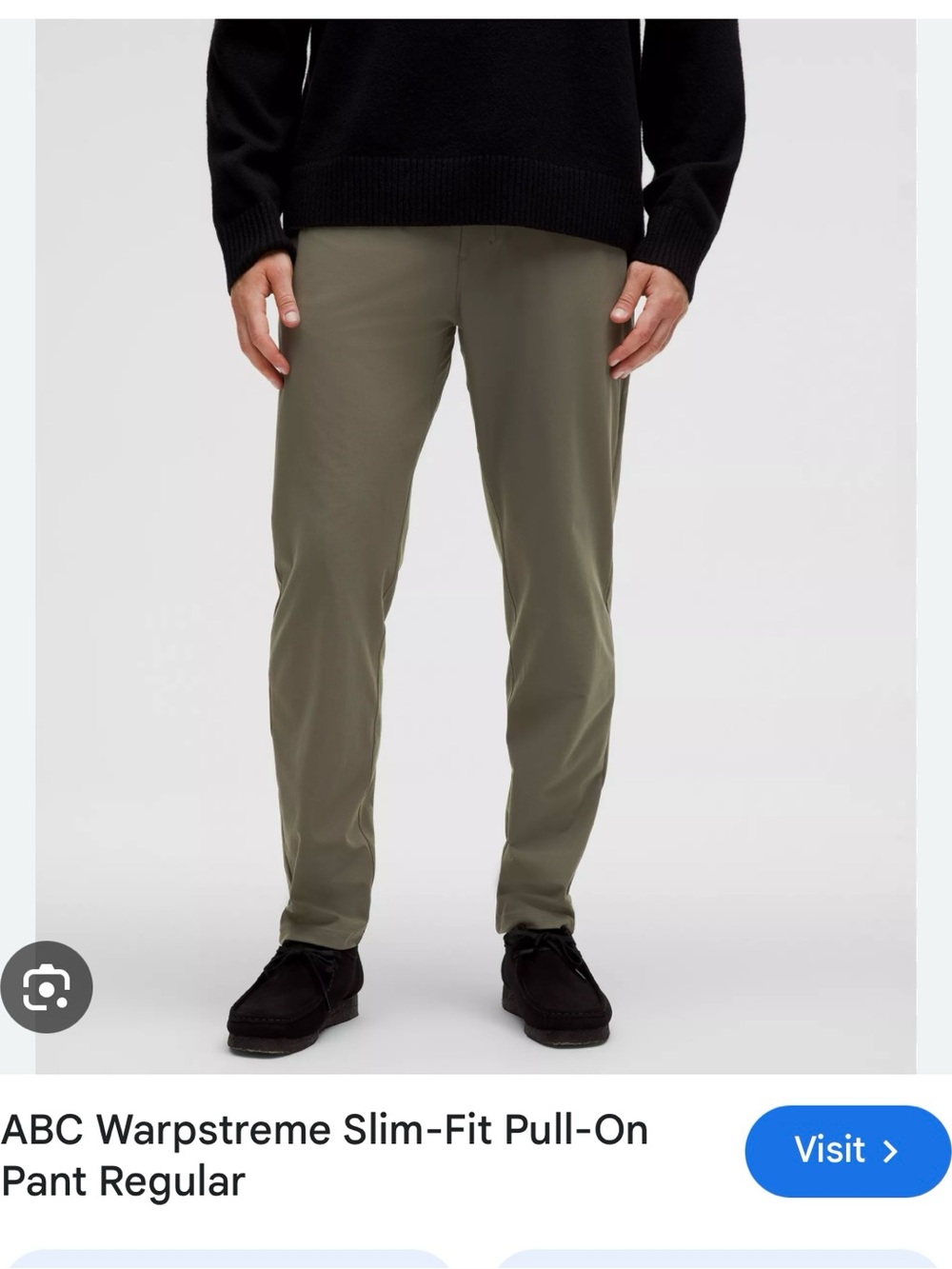Warpstreme Slim-Fit Pull-On Pants in Olive